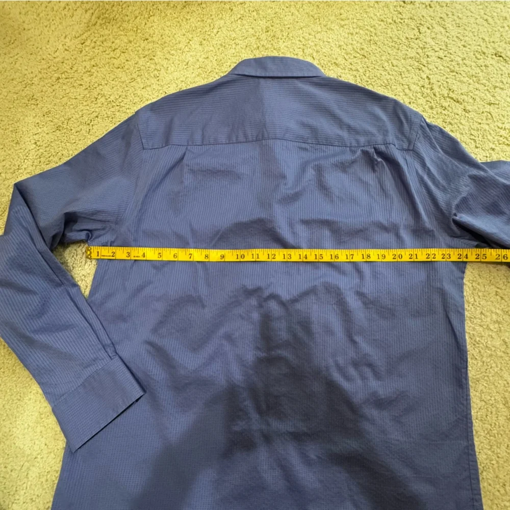 Pre-Loved Alfani Regular Fit Blue Button Down Long Sleeve Dress Shirt Size L